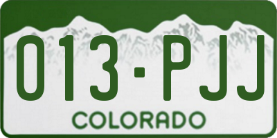 CO license plate 013PJJ