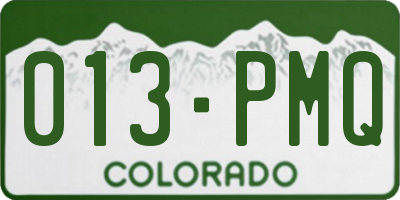 CO license plate 013PMQ