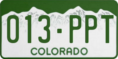 CO license plate 013PPT