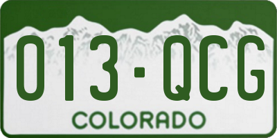 CO license plate 013QCG
