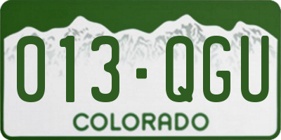 CO license plate 013QGU