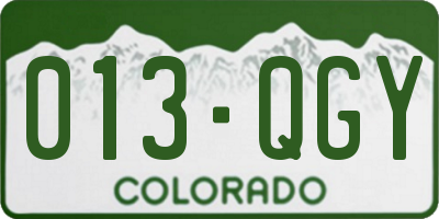 CO license plate 013QGY