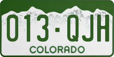 CO license plate 013QJH