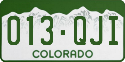 CO license plate 013QJI