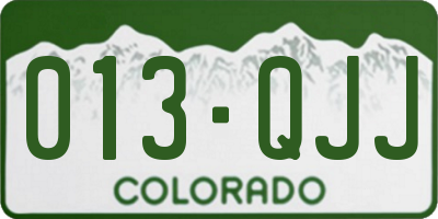CO license plate 013QJJ