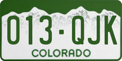 CO license plate 013QJK
