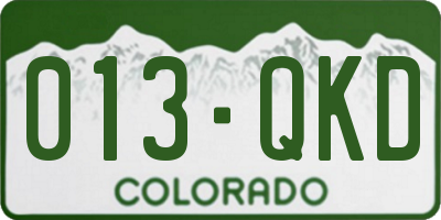 CO license plate 013QKD