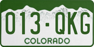 CO license plate 013QKG