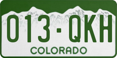 CO license plate 013QKH