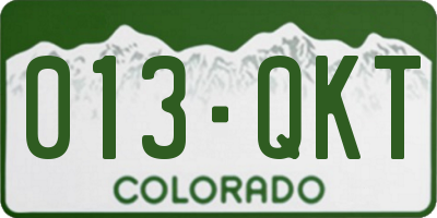 CO license plate 013QKT