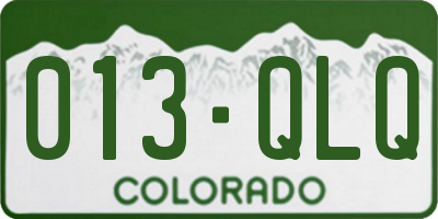 CO license plate 013QLQ