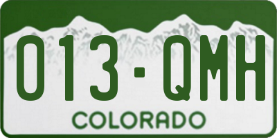 CO license plate 013QMH