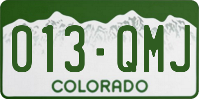 CO license plate 013QMJ