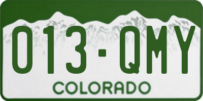 CO license plate 013QMY
