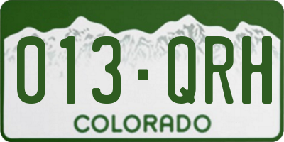 CO license plate 013QRH