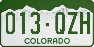 CO license plate 013QZH