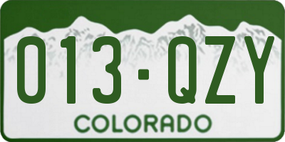 CO license plate 013QZY