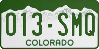 CO license plate 013SMQ