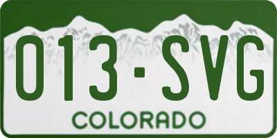 CO license plate 013SVG