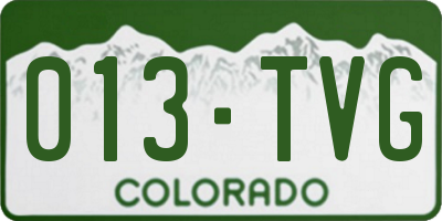 CO license plate 013TVG