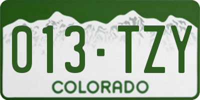 CO license plate 013TZY