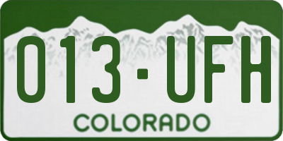 CO license plate 013UFH