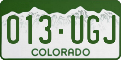 CO license plate 013UGJ
