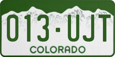 CO license plate 013UJT