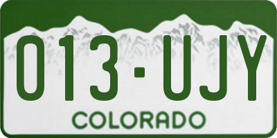 CO license plate 013UJY