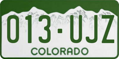 CO license plate 013UJZ