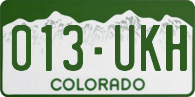 CO license plate 013UKH