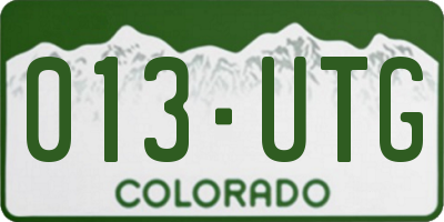 CO license plate 013UTG