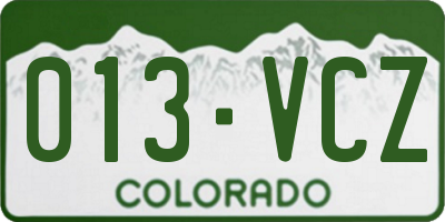 CO license plate 013VCZ