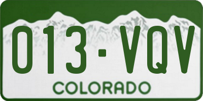 CO license plate 013VQV