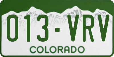 CO license plate 013VRV