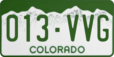 CO license plate 013VVG