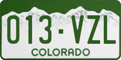 CO license plate 013VZL