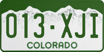 CO license plate 013XJI