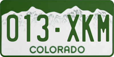 CO license plate 013XKM