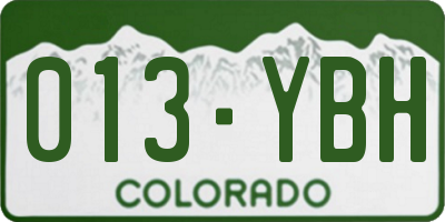 CO license plate 013YBH
