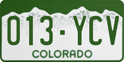 CO license plate 013YCV