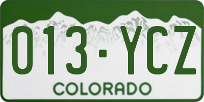 CO license plate 013YCZ