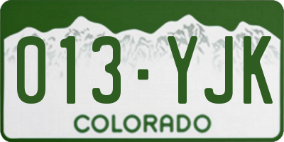 CO license plate 013YJK
