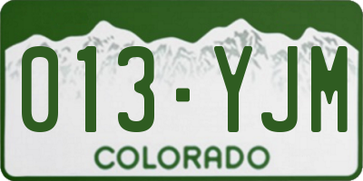 CO license plate 013YJM