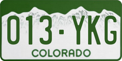 CO license plate 013YKG