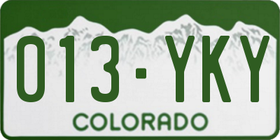 CO license plate 013YKY
