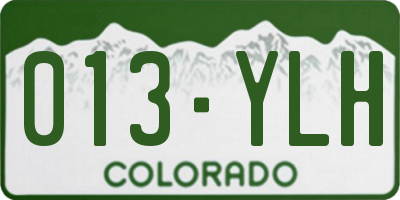 CO license plate 013YLH