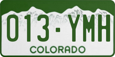 CO license plate 013YMH