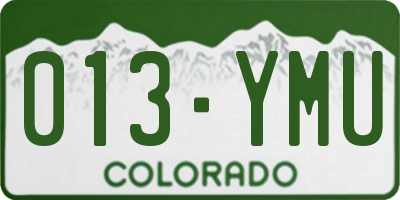 CO license plate 013YMU