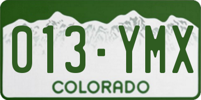 CO license plate 013YMX